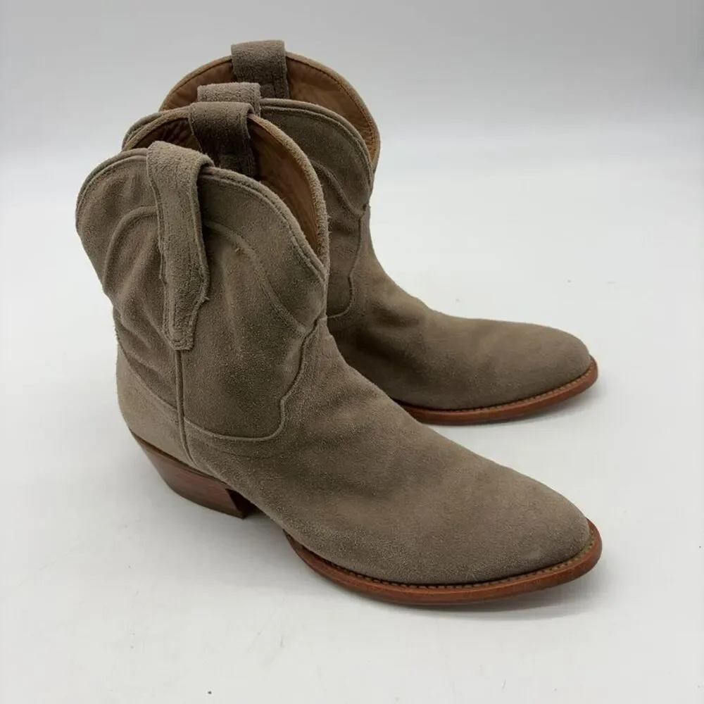 Tecovas Western Ankle Boot in Suede